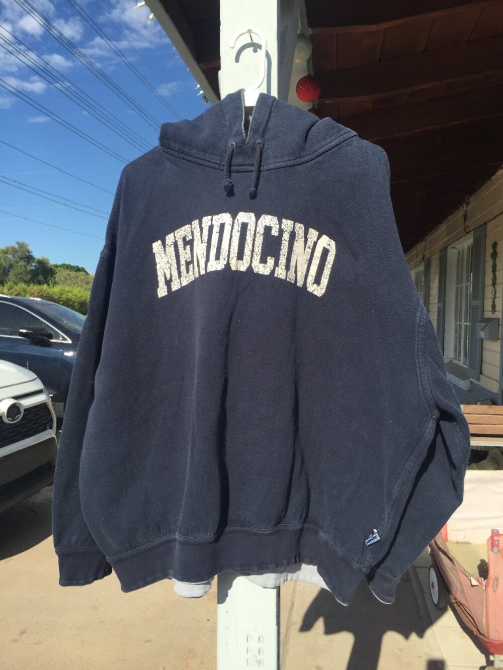 RARE Reversible MV Sport Mendocino California Hoodie | Navy & Heather Grey | 3XL